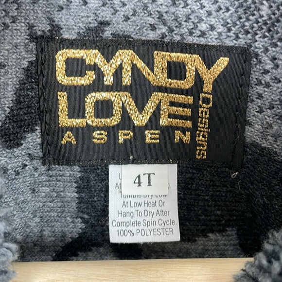 CYNDY Love Aspen Design Kids 4T Pullover Sherpa Winter Sweatshirt Horse Print - Picture 5 of 5